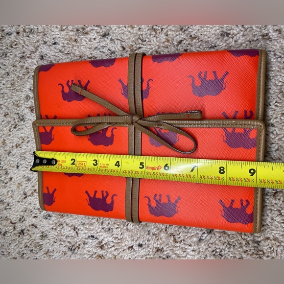 Stella & Dot jewelry case orange with Elephant Design - Picture 6 of 10